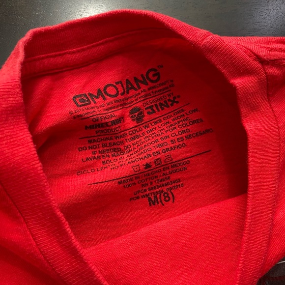 Official Minecraft Product and Designed By JINX  Boys Shirt Size M(8) - Picture 6 of 6